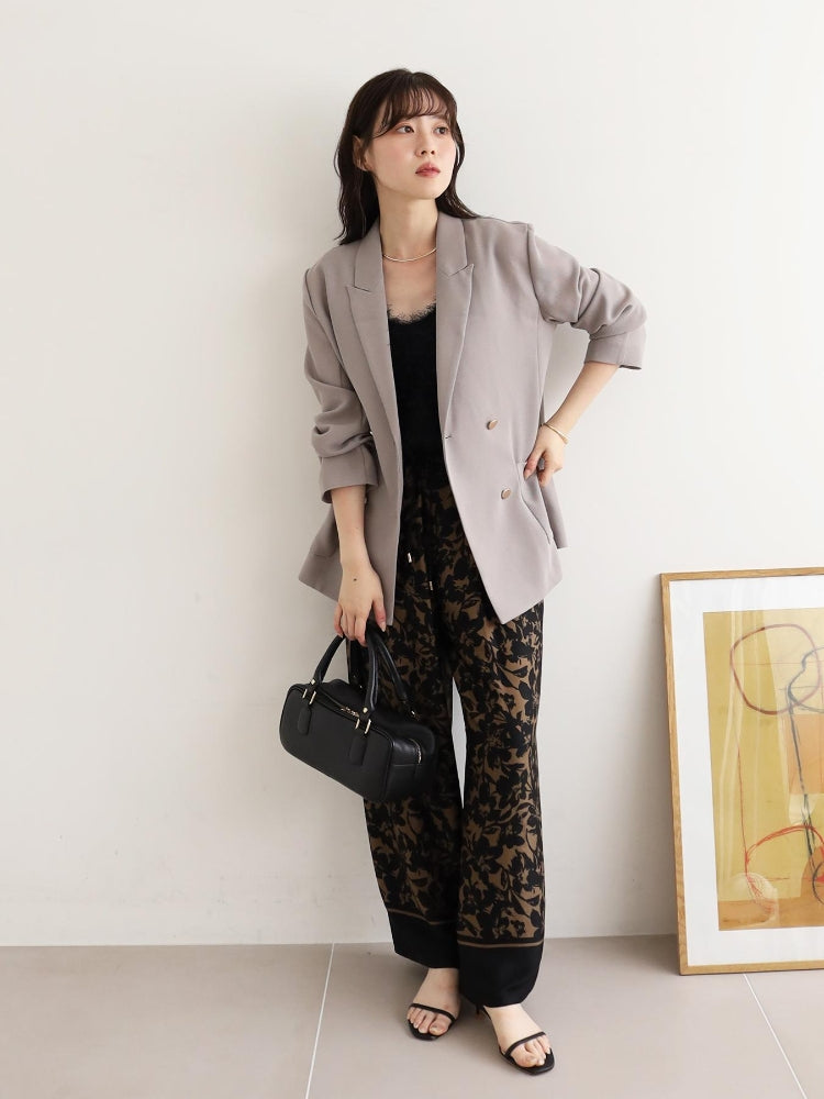 ルクールブラン le.coeur blanc メッシュダブルブレストジャケット