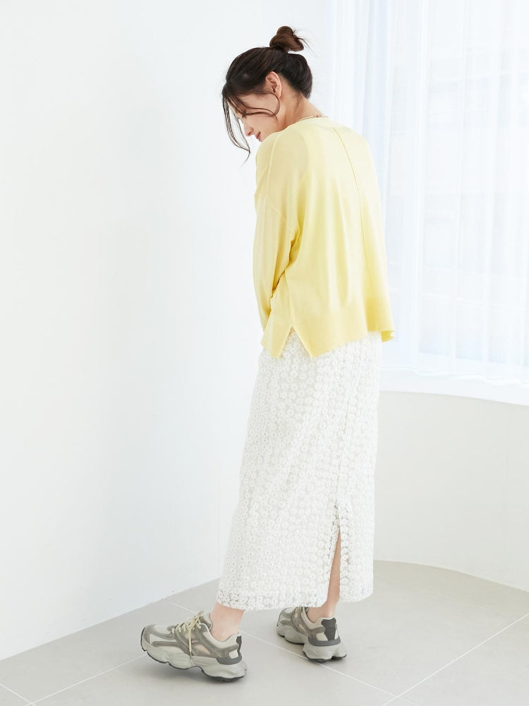 ルクールブラン le.coeur blanc ハイゲージVネックカーディガン （イエロー） イエロー