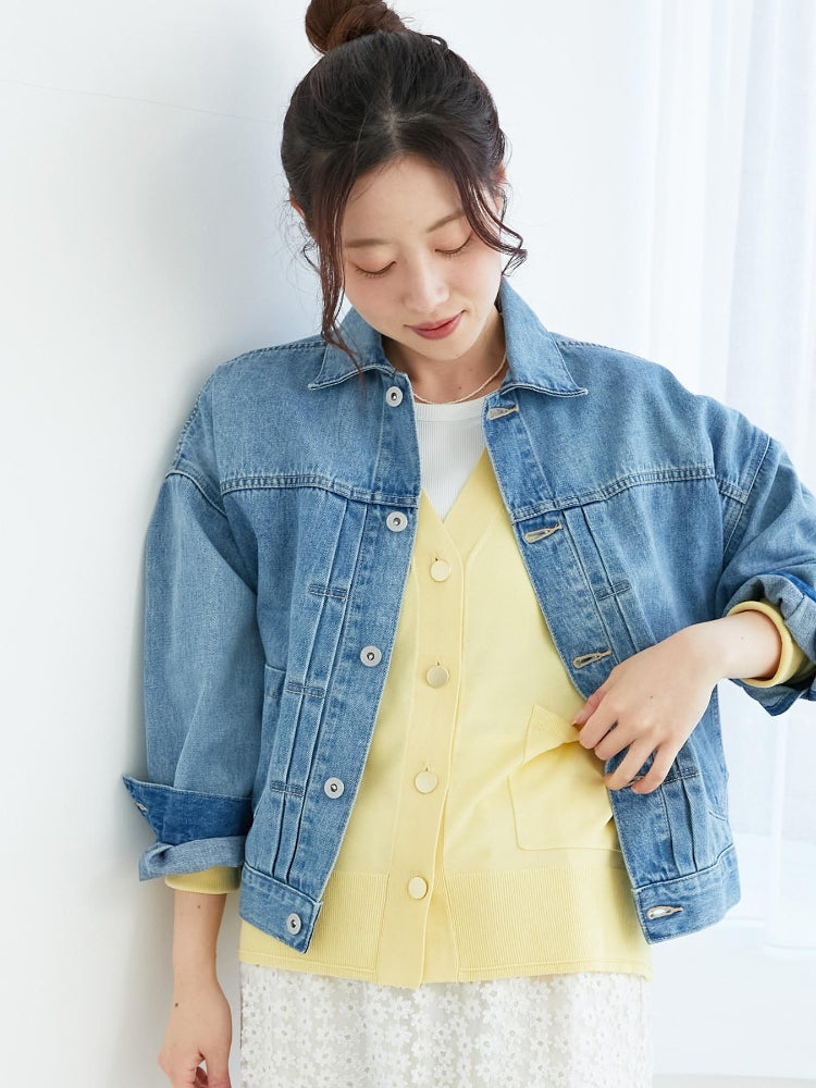 ルクールブラン le.coeur blanc ハイゲージVネックカーディガン （イエロー） イエロー