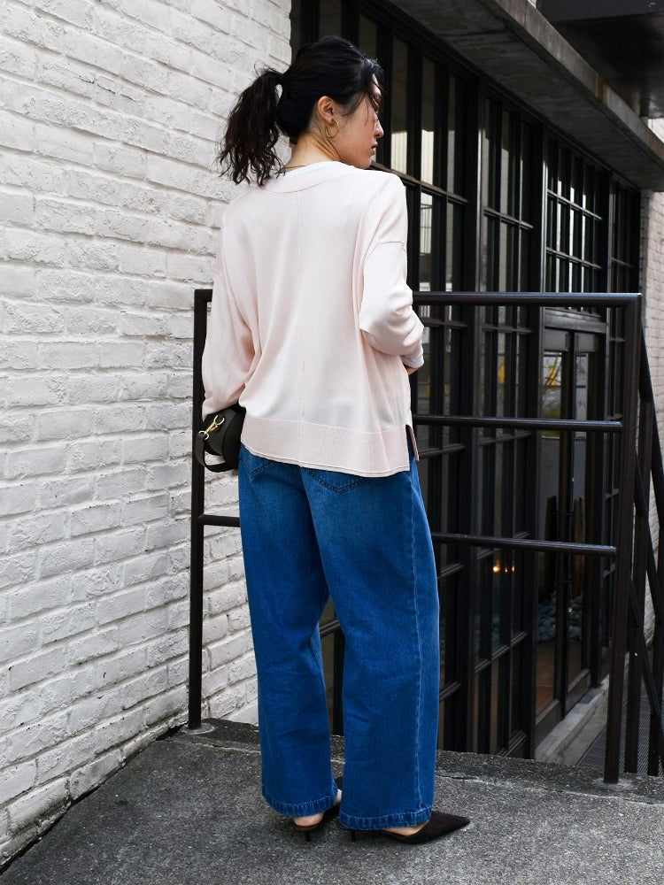 ルクールブラン le.coeur blanc ハイゲージVネックカーディガン （イエロー） イエロー