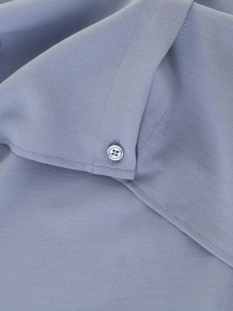 ルクールブラン le.coeur blanc 2WAYジョーゼットブラウス （ブルー） ブルー