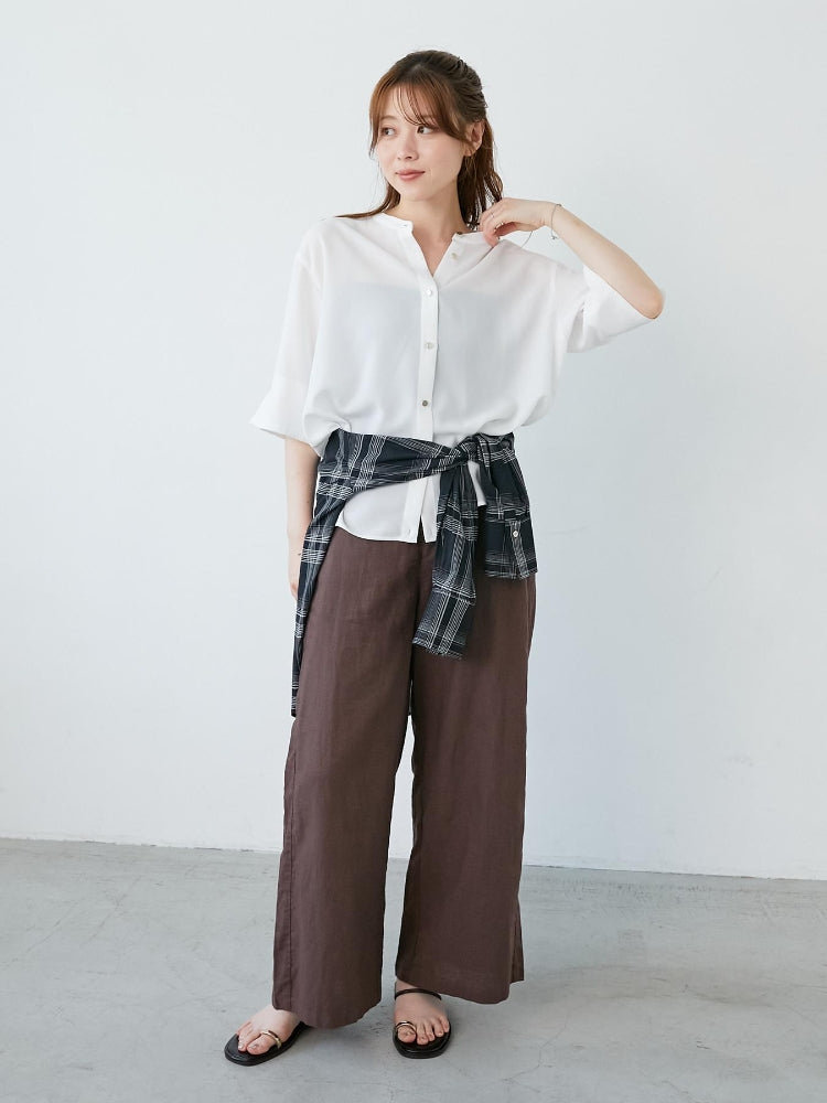 ルクールブラン le.coeur blanc 2WAYジョーゼットブラウス （ブルー） ブルー