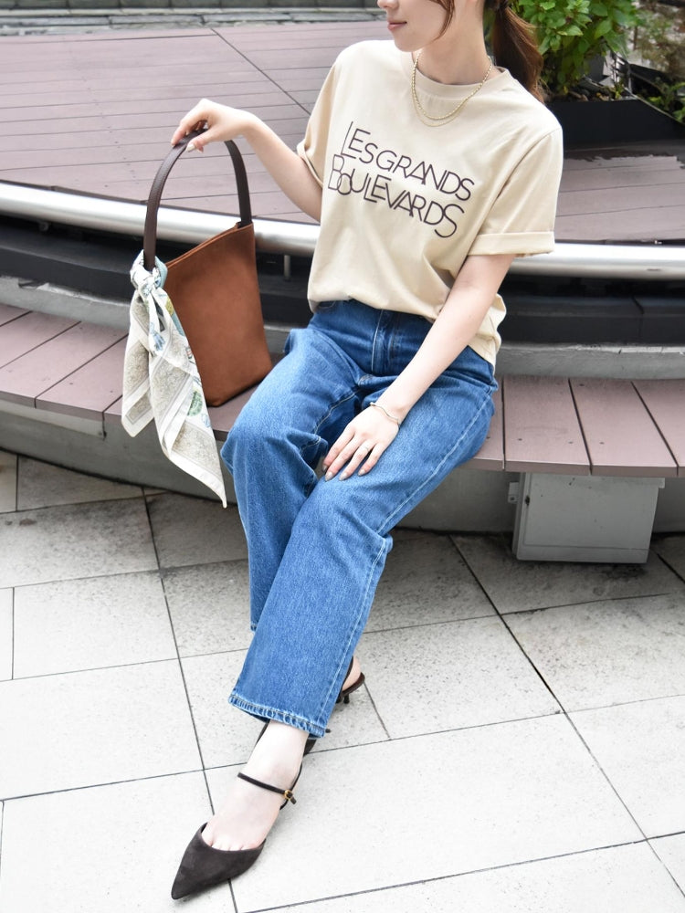 ルクールブラン le.coeur blanc オーセンティックストレートデニム （ネイビー） ネイビー