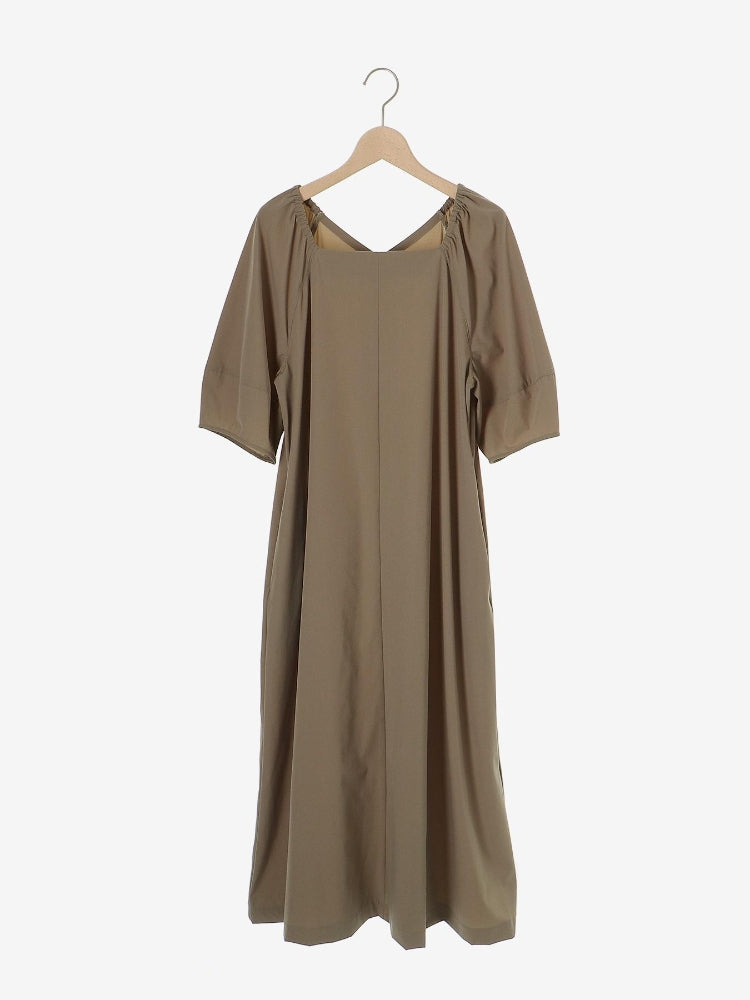 ルクールブラン le.coeur blanc ナイロンストレッチ2WAYワンピース （カーキ） カーキ