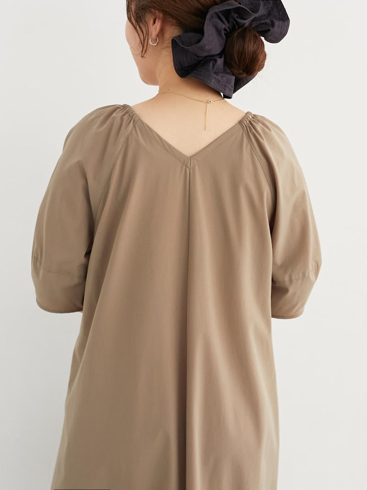 ルクールブラン le.coeur blanc ナイロンストレッチ2WAYワンピース （カーキ） カーキ