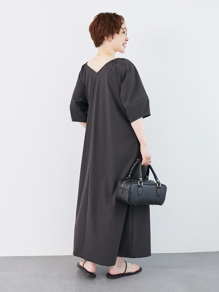 ルクールブラン le.coeur blanc ナイロンストレッチ2WAYワンピース （カーキ） カーキ