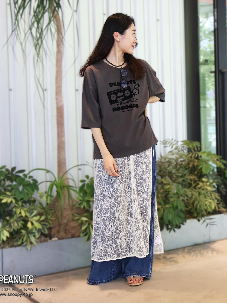 ルクールブラン le.coeur blanc 【PEANUTS】フットボールTシャツ （ホワイト） ホワイト