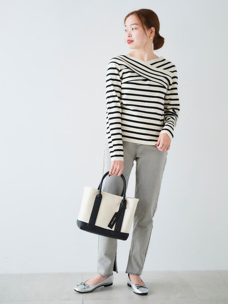 le.coeur blanc 2WAYストレッチデニムスリムパンツ（グレー） グレー