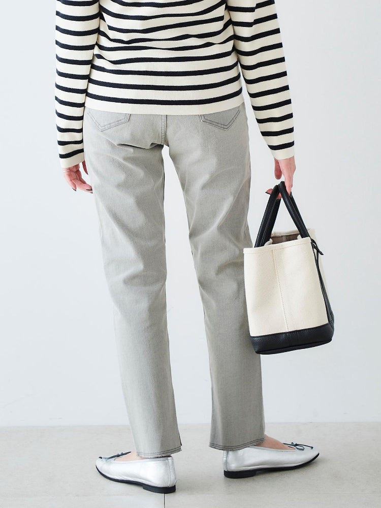 le.coeur blanc 2WAYストレッチデニムスリムパンツ（グレー） グレー
