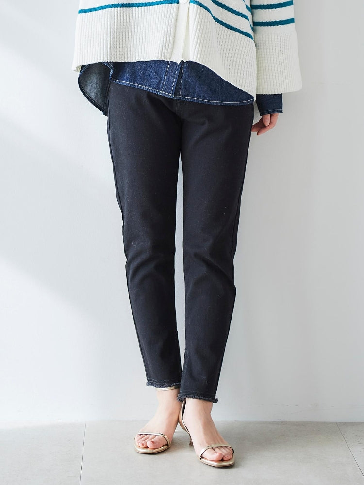 le.coeur blanc 2WAYストレッチデニムスリムパンツ（グレー） グレー