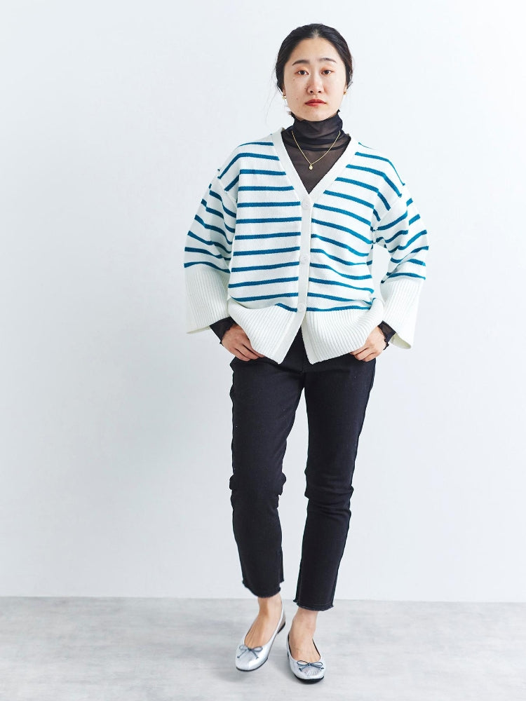 le.coeur blanc 2WAYストレッチデニムスリムパンツ（グレー） グレー