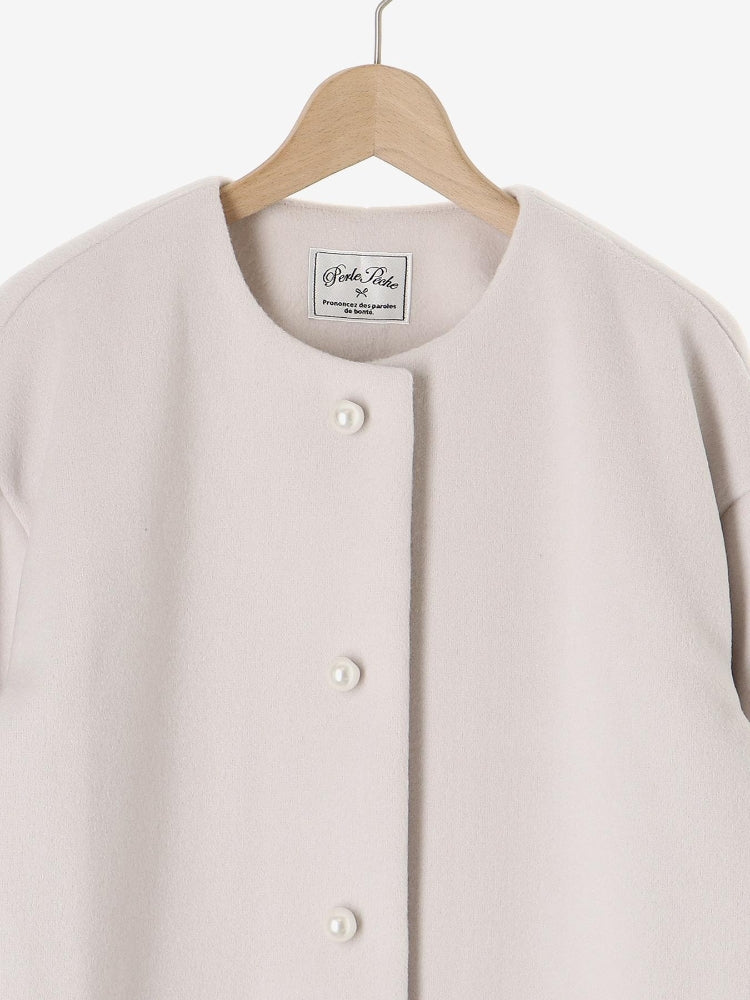 le.coeur blanc Perle Peche パールツキコート