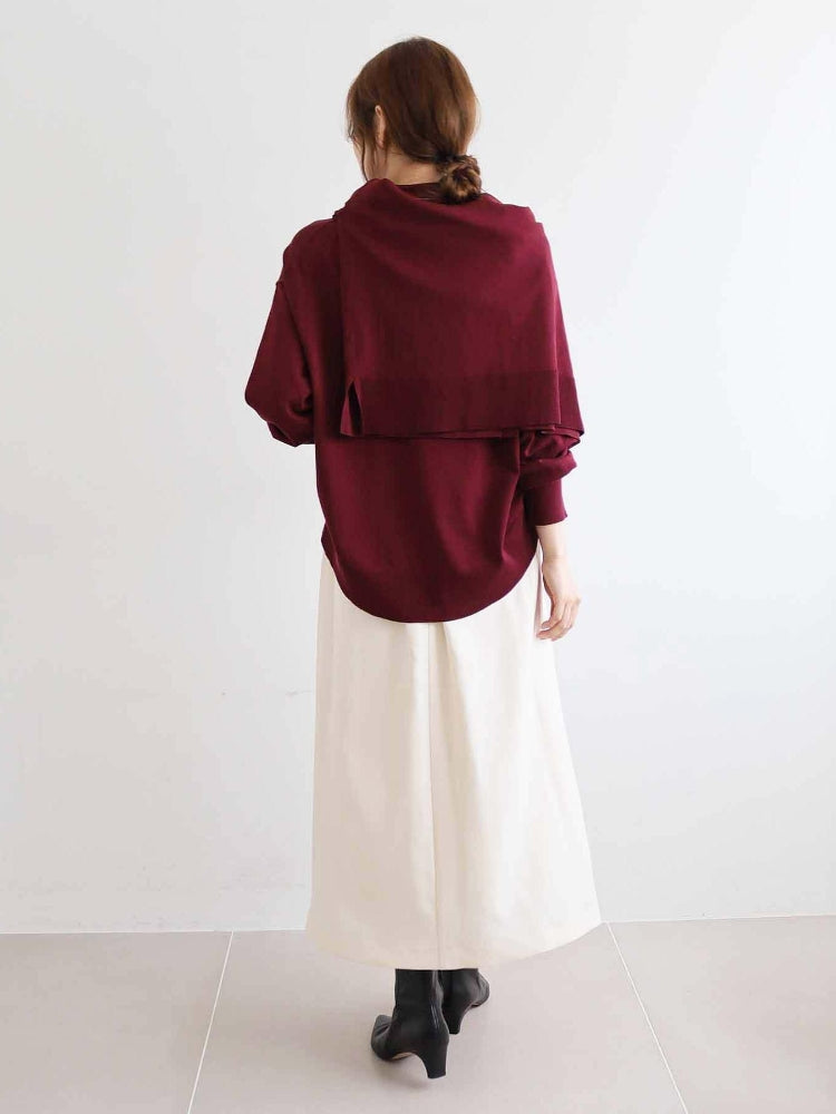 ルクールブラン le.coeur blanc カルゼマリントラペーズスカート （ホワイト） ホワイト