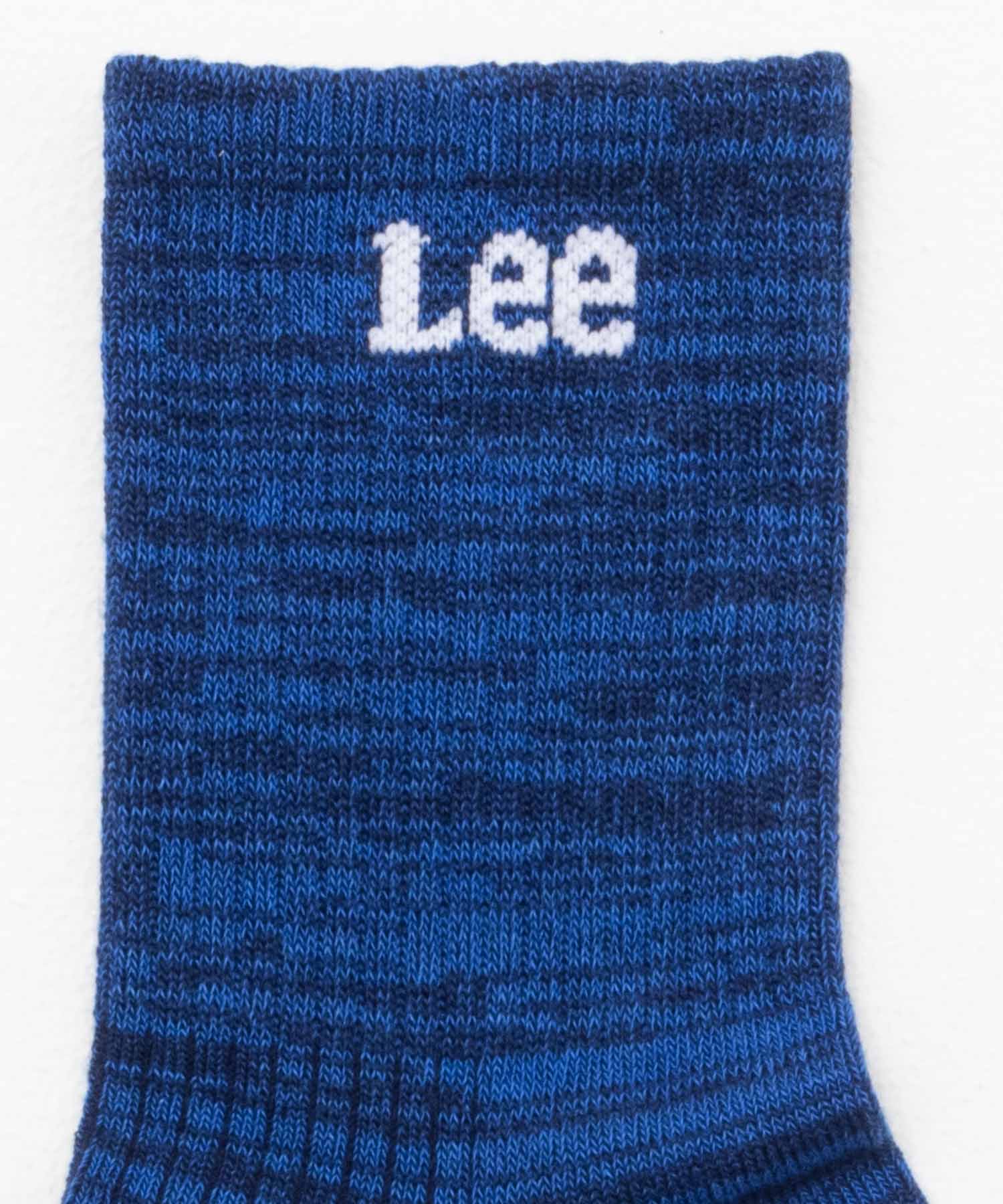 リー Lee クォーターソックス 杢ミックスロゴ 3足組