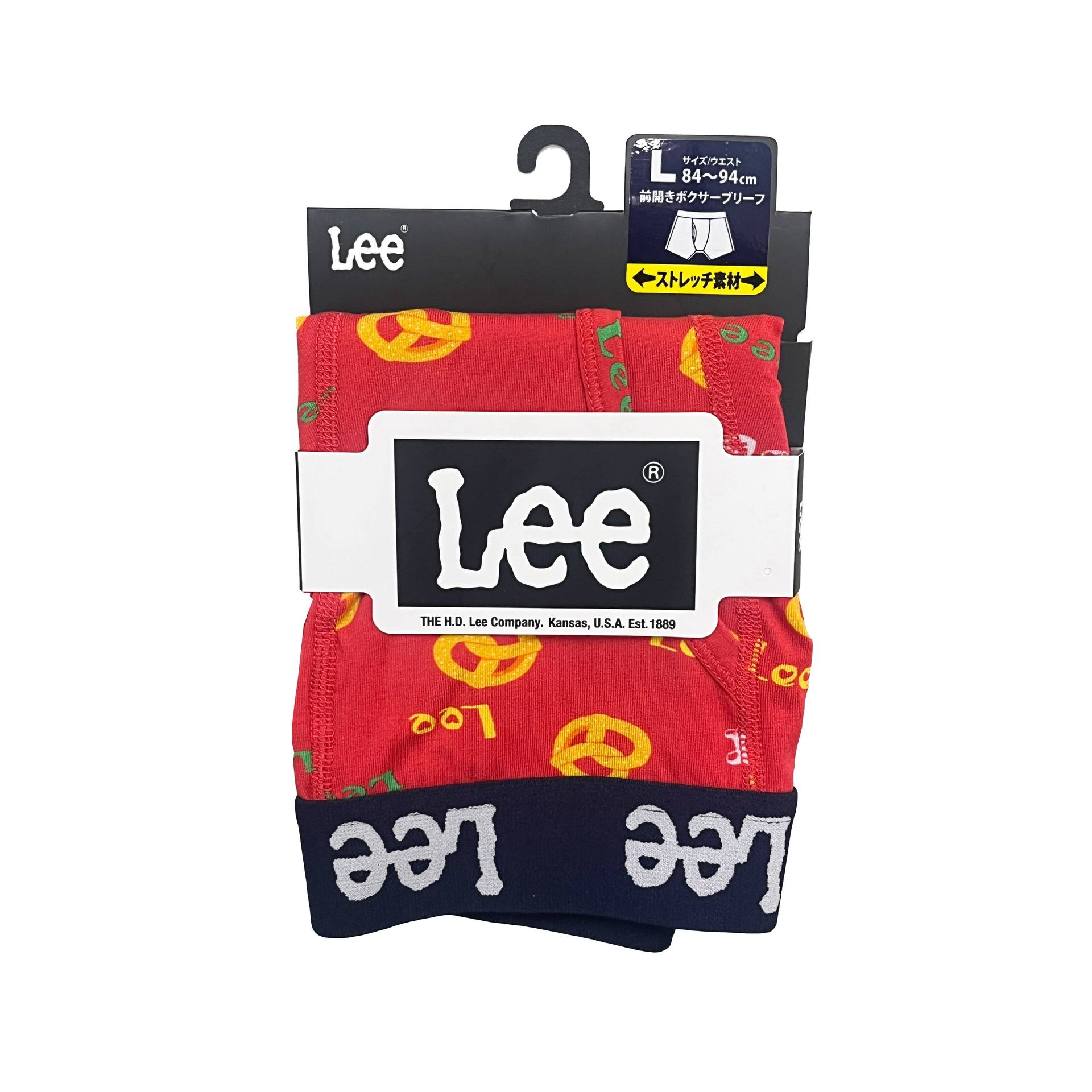 リー Lee プレッツェル柄 ボクサーブリーフ 【返品不可商品】 （レッド） レッド