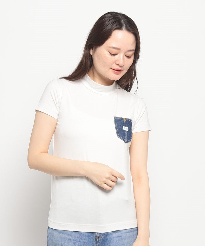 リー Lee #DENIMPK MOCKNECK T （ホワイト） ホワイト