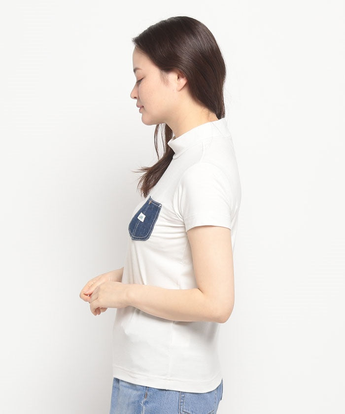 リー Lee #DENIMPK MOCKNECK T （ホワイト） ホワイト
