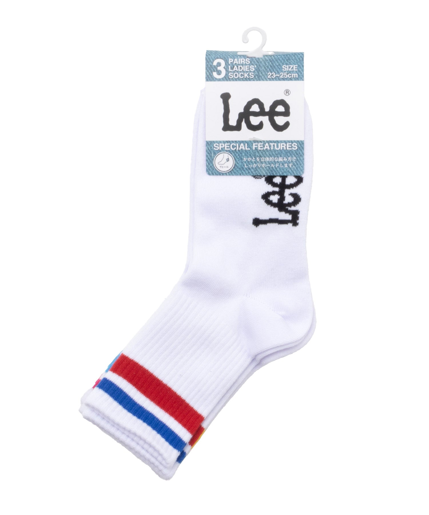 リー Lee クォーターソックス ライン 3足組