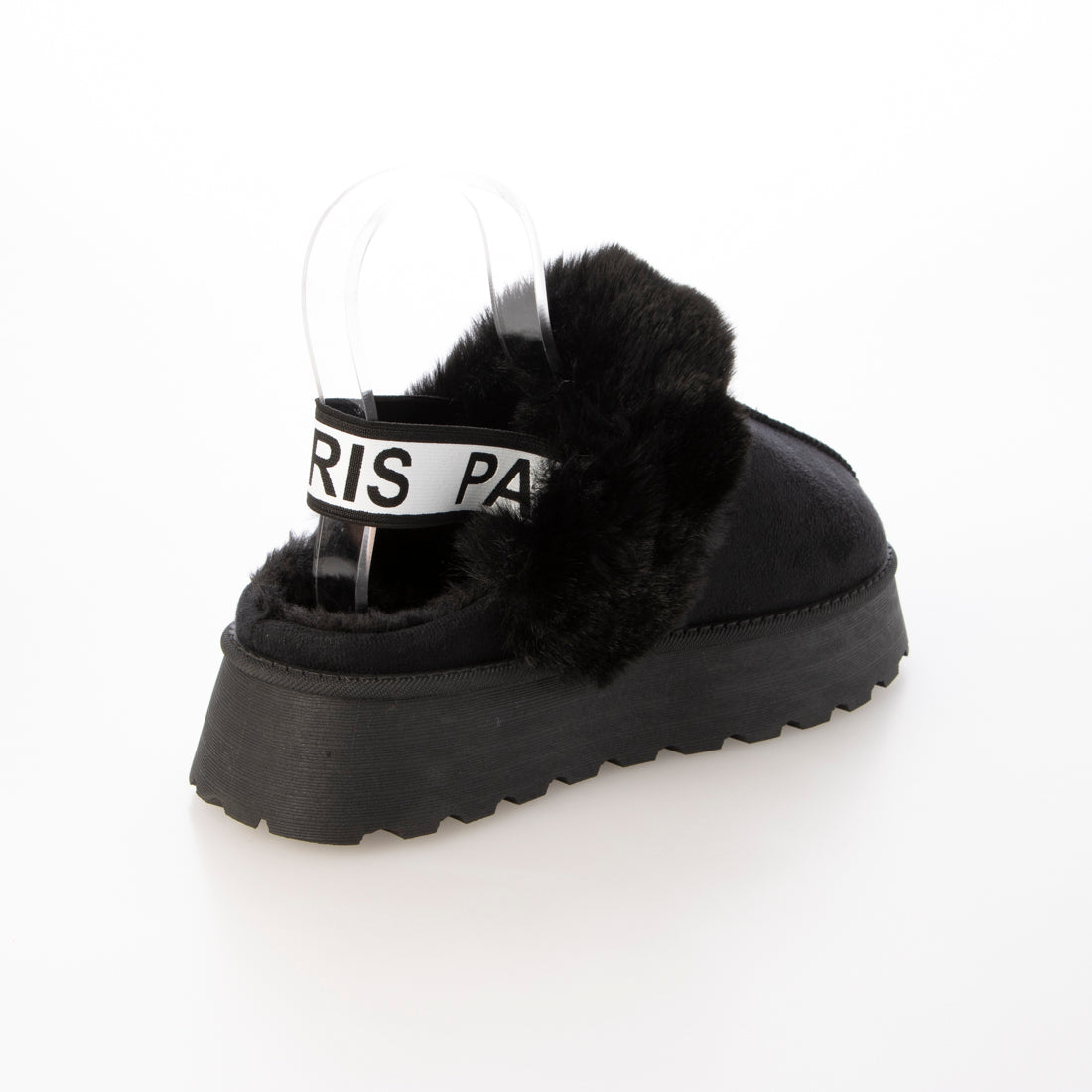 エルエフワイティー LFYT ファンキーレトロエコファー厚底ウィメンズサボ （BLACK） BLACK