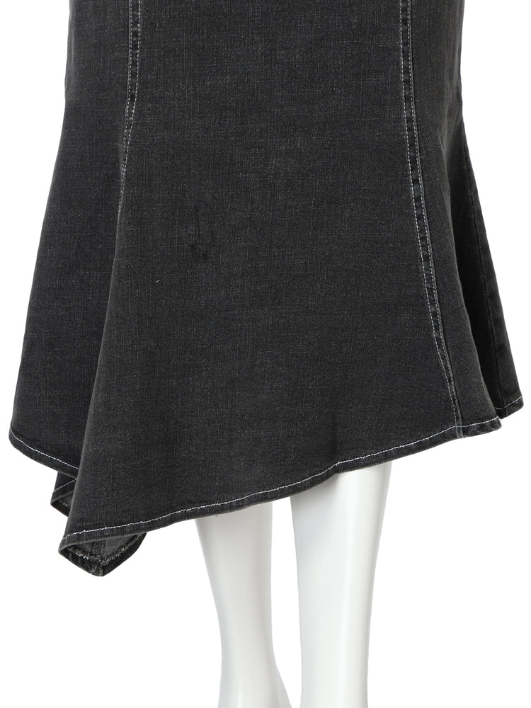 リップサービス LIP SERVICE バストオープンデニムマーメイドワンピース （グレー） グレー