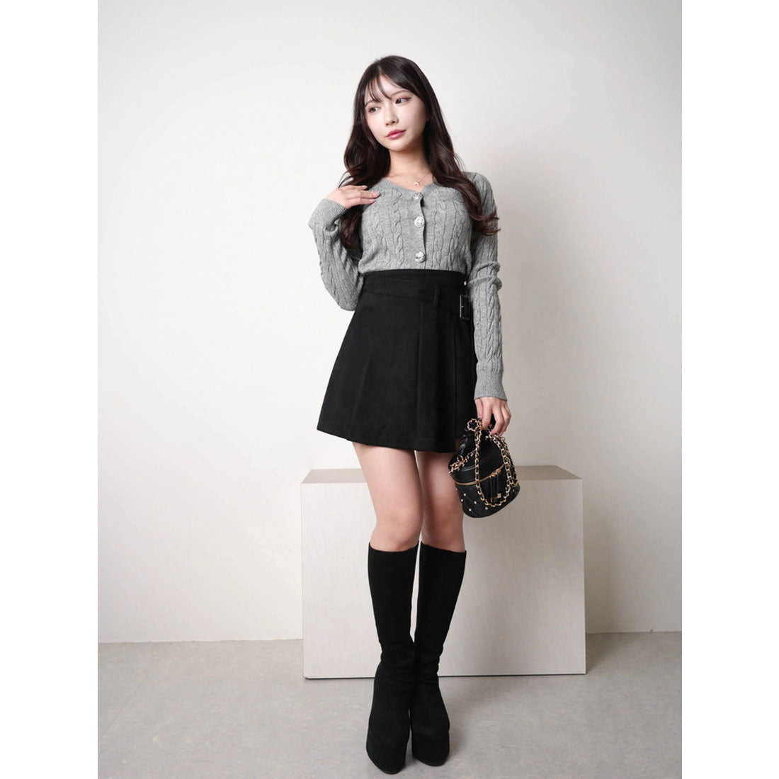 リップサービス LIP SERVICE ケーブルニットボタンカーディガン