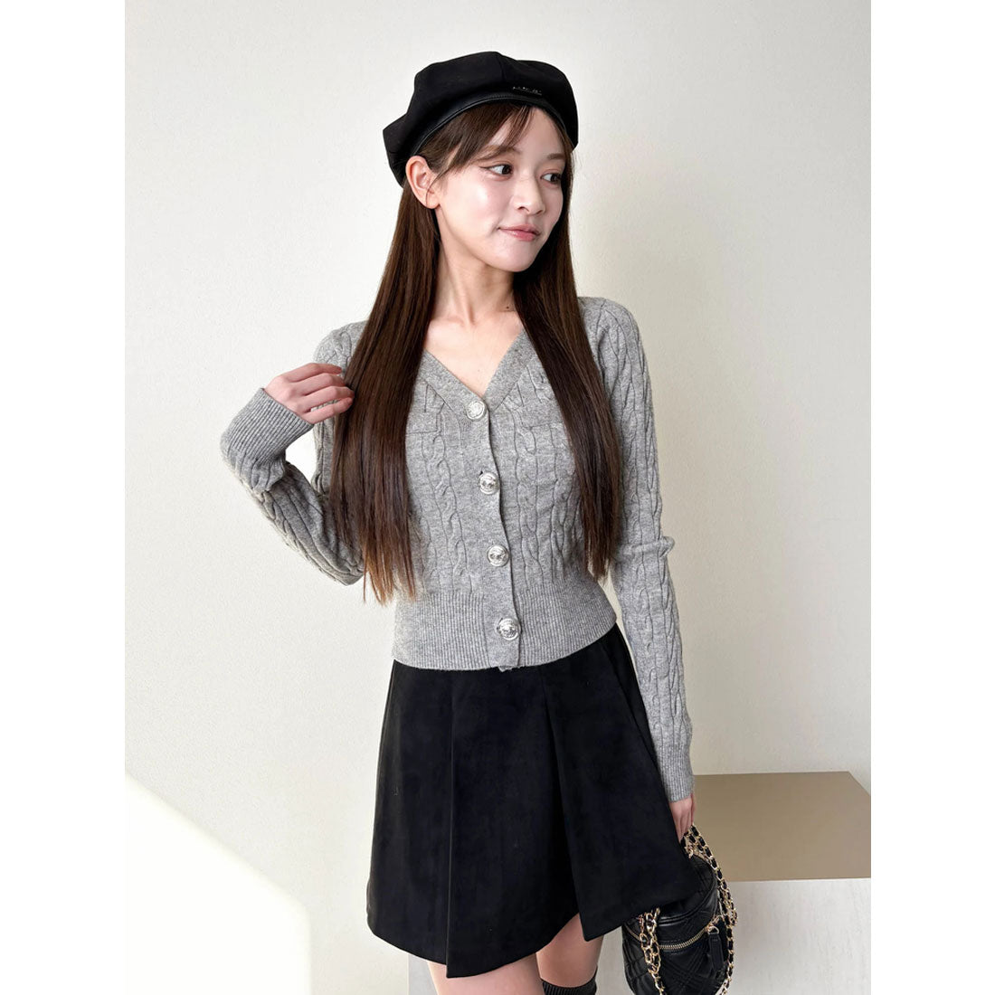 リップサービス LIP SERVICE ケーブルニットボタンカーディガン