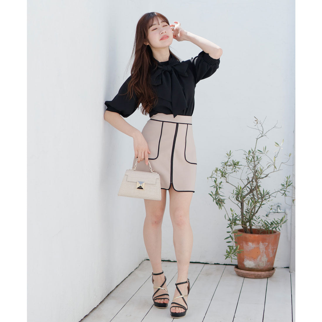 リップサービス LIP SERVICE charme flower 2way ブラウス