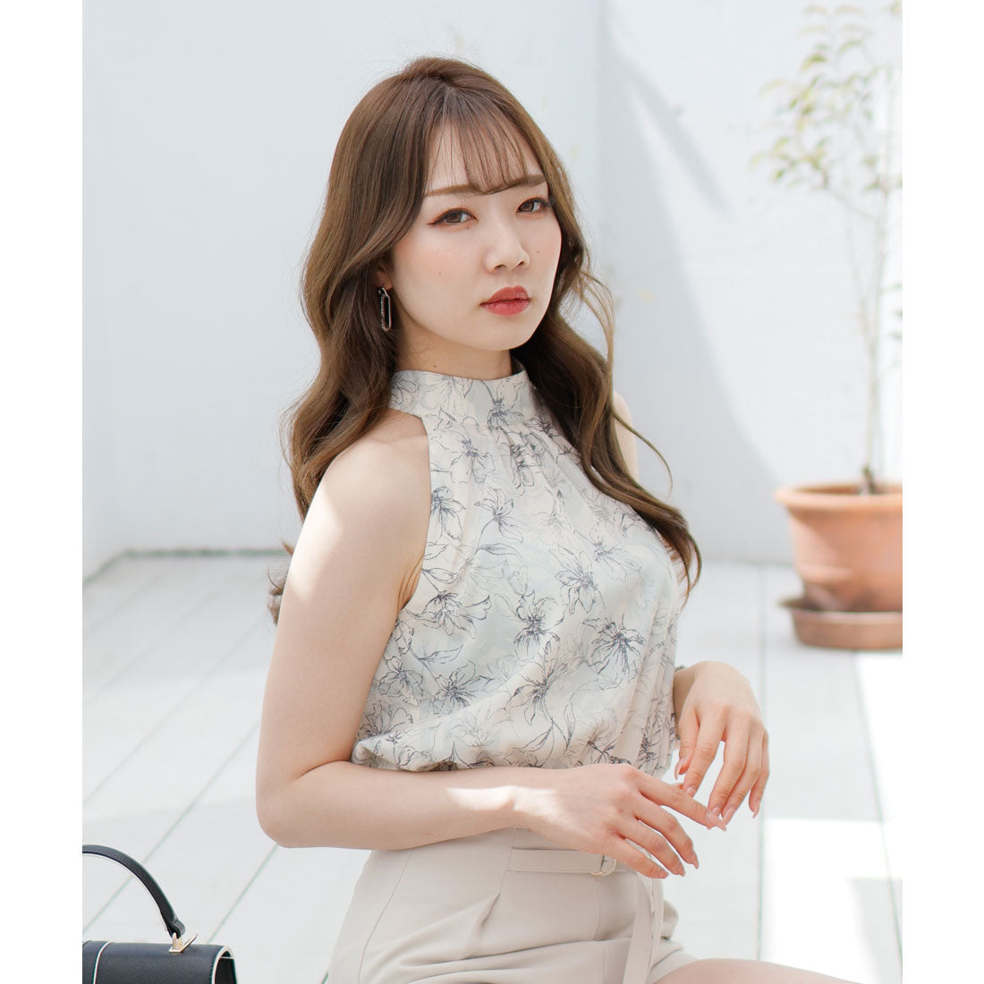 リップサービス LIP SERVICE charme flower 2way ブラウス