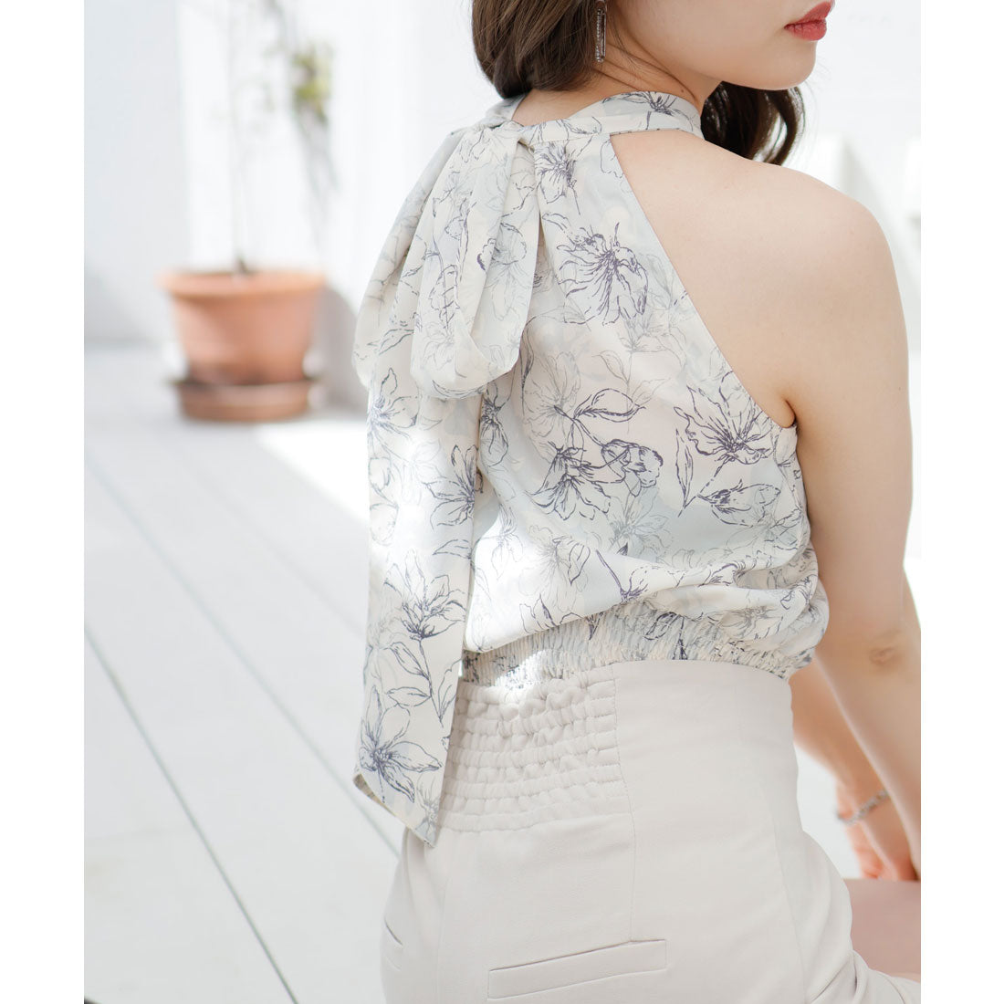 リップサービス LIP SERVICE charme flower 2way ブラウス