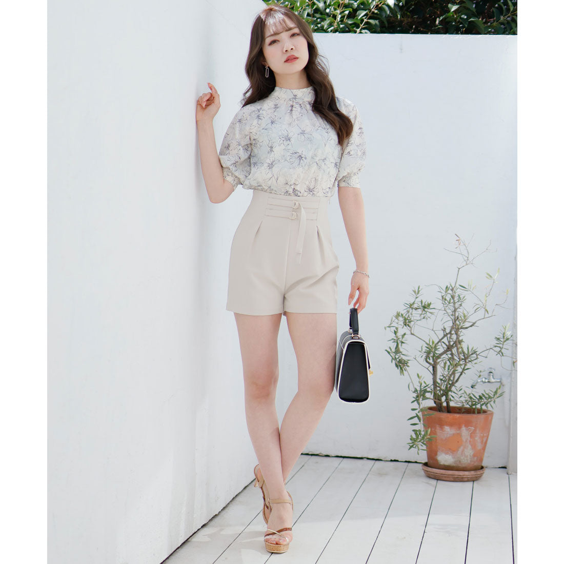 リップサービス LIP SERVICE charme flower 2way ブラウス