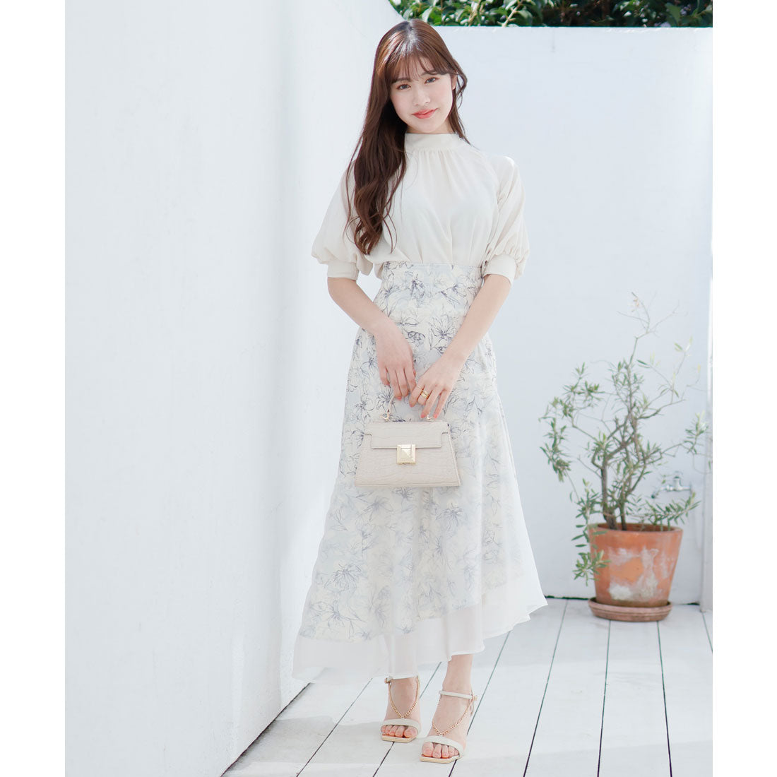 リップサービス LIP SERVICE charme flower 2way ブラウス