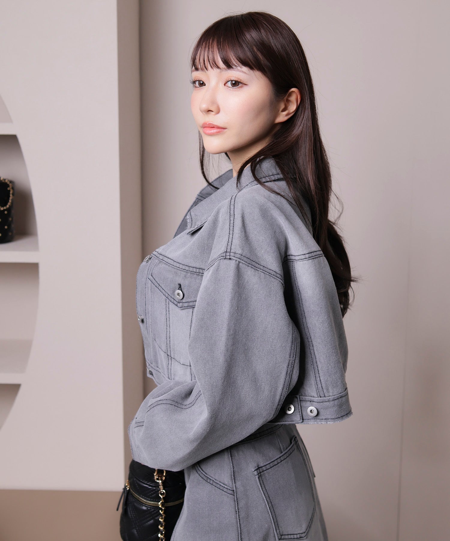 リップサービス LIP SERVICE lady denimクロップドGジャン