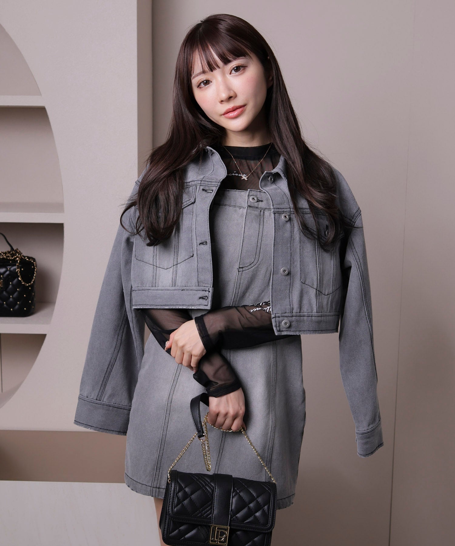 リップサービス LIP SERVICE lady denimクロップドGジャン