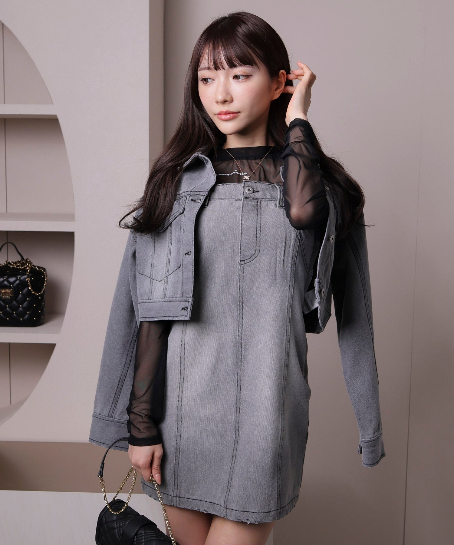 リップサービス LIP SERVICE lady denimクロップドGジャン