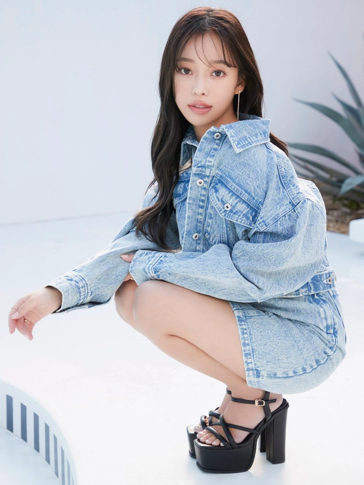 リップサービス LIP SERVICE lady denimクロップドGジャン