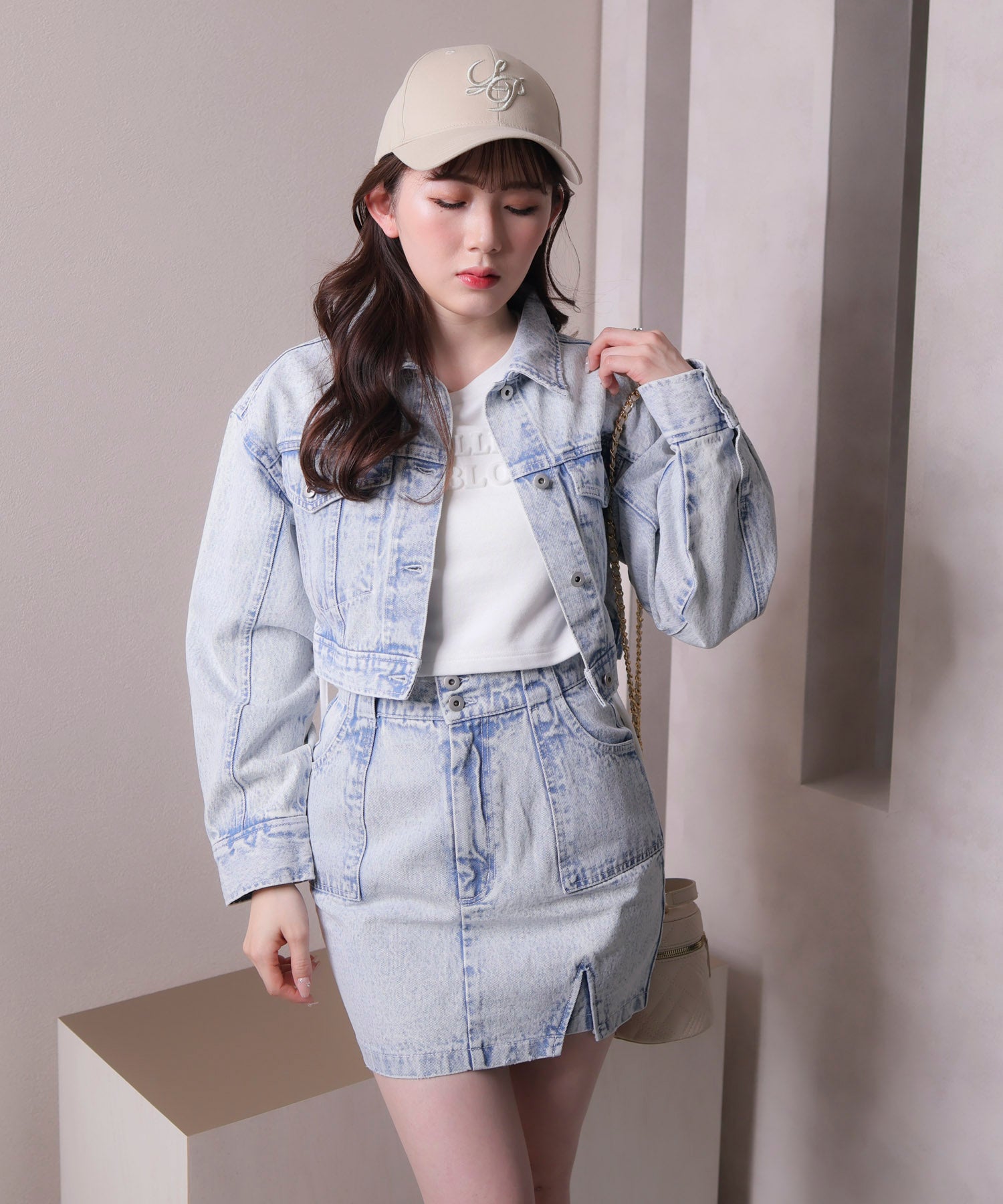 リップサービス LIP SERVICE lady denimクロップドGジャン