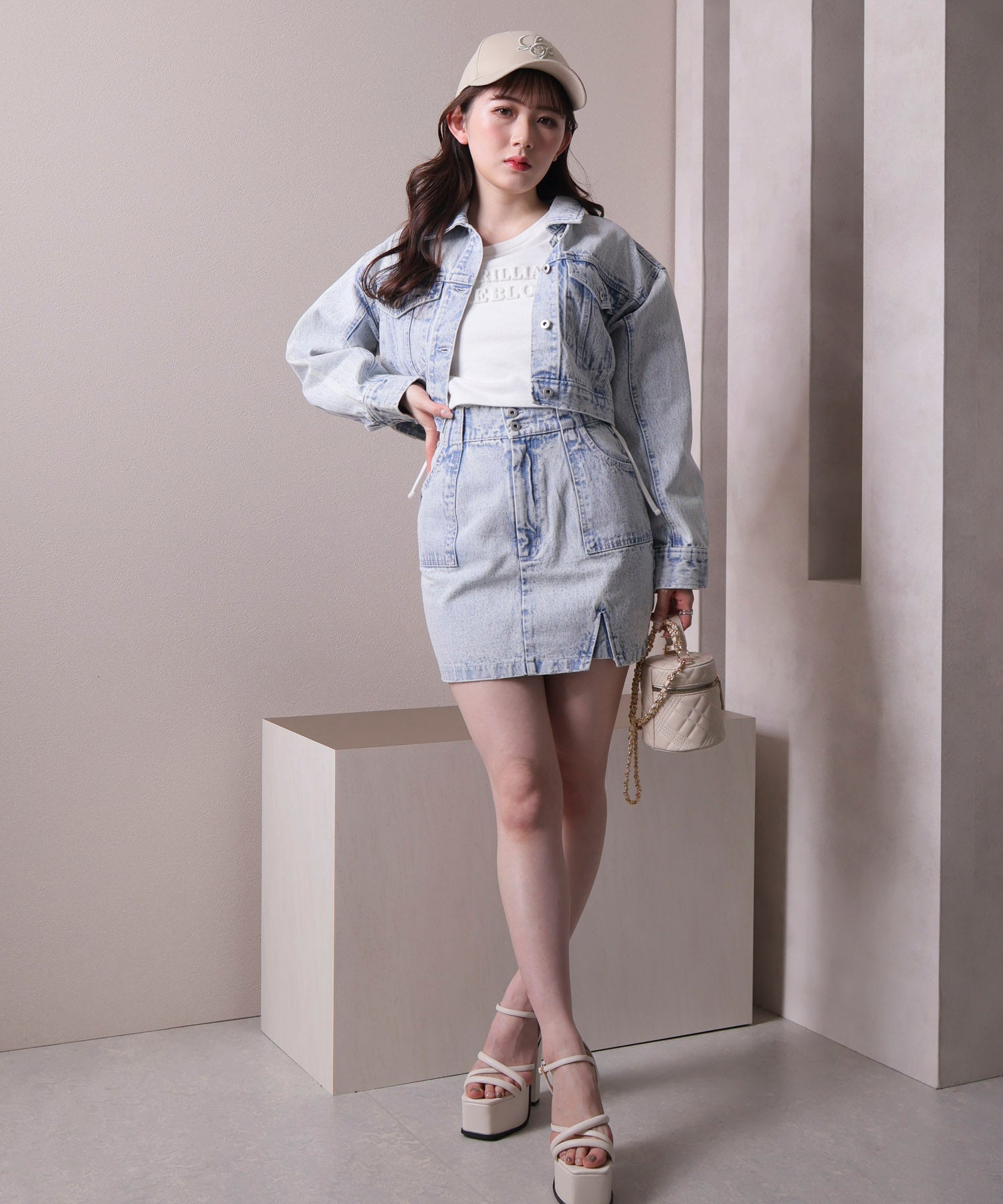 リップサービス LIP SERVICE lady denimクロップドGジャン