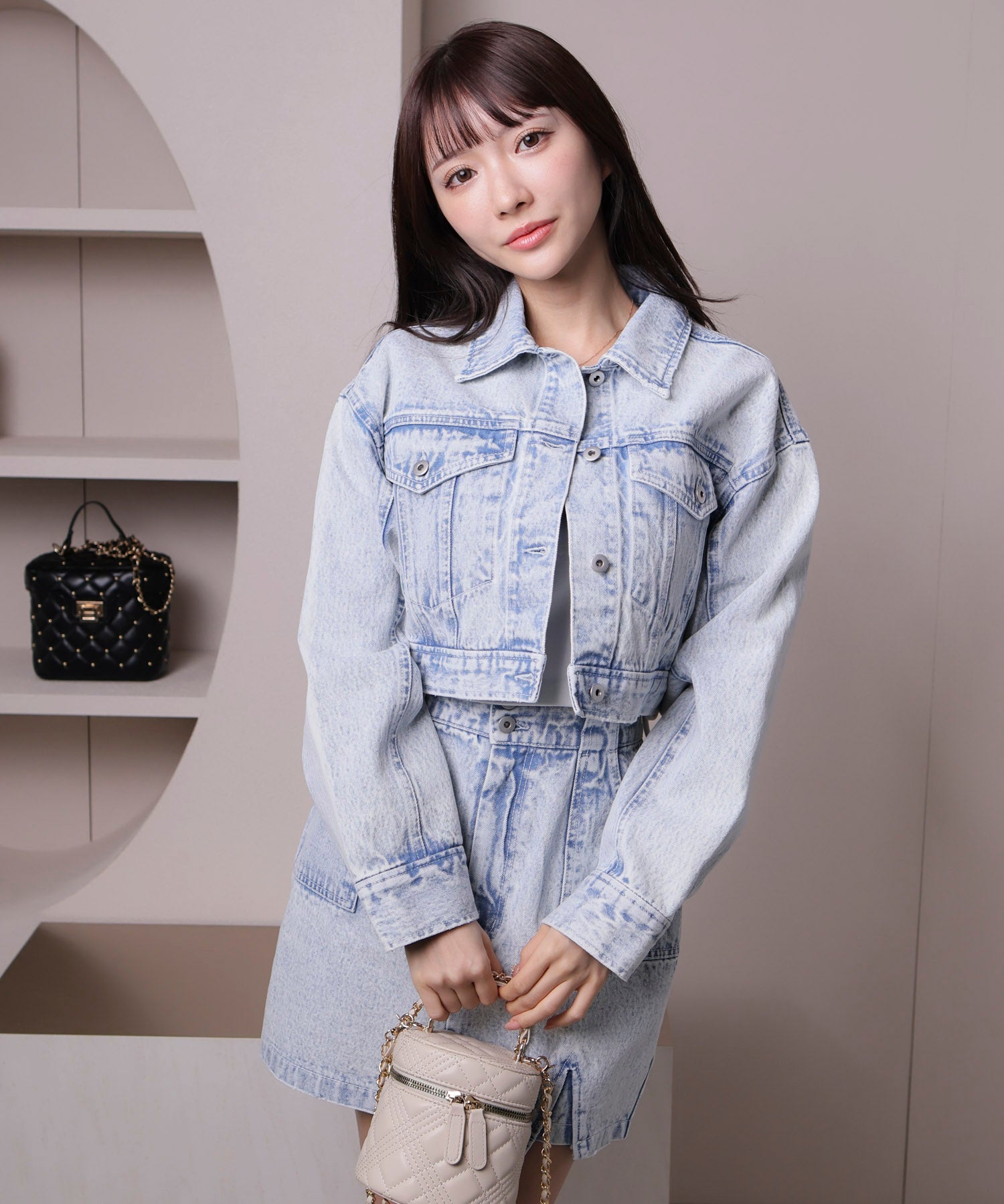 リップサービス LIP SERVICE lady denimクロップドGジャン