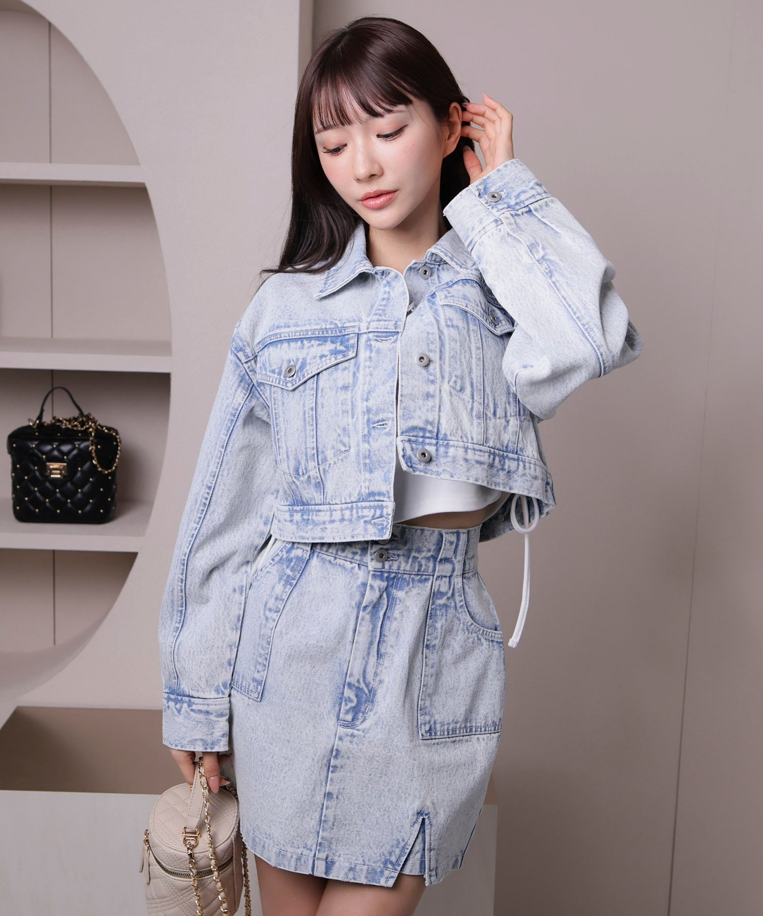 リップサービス LIP SERVICE lady denimクロップドGジャン