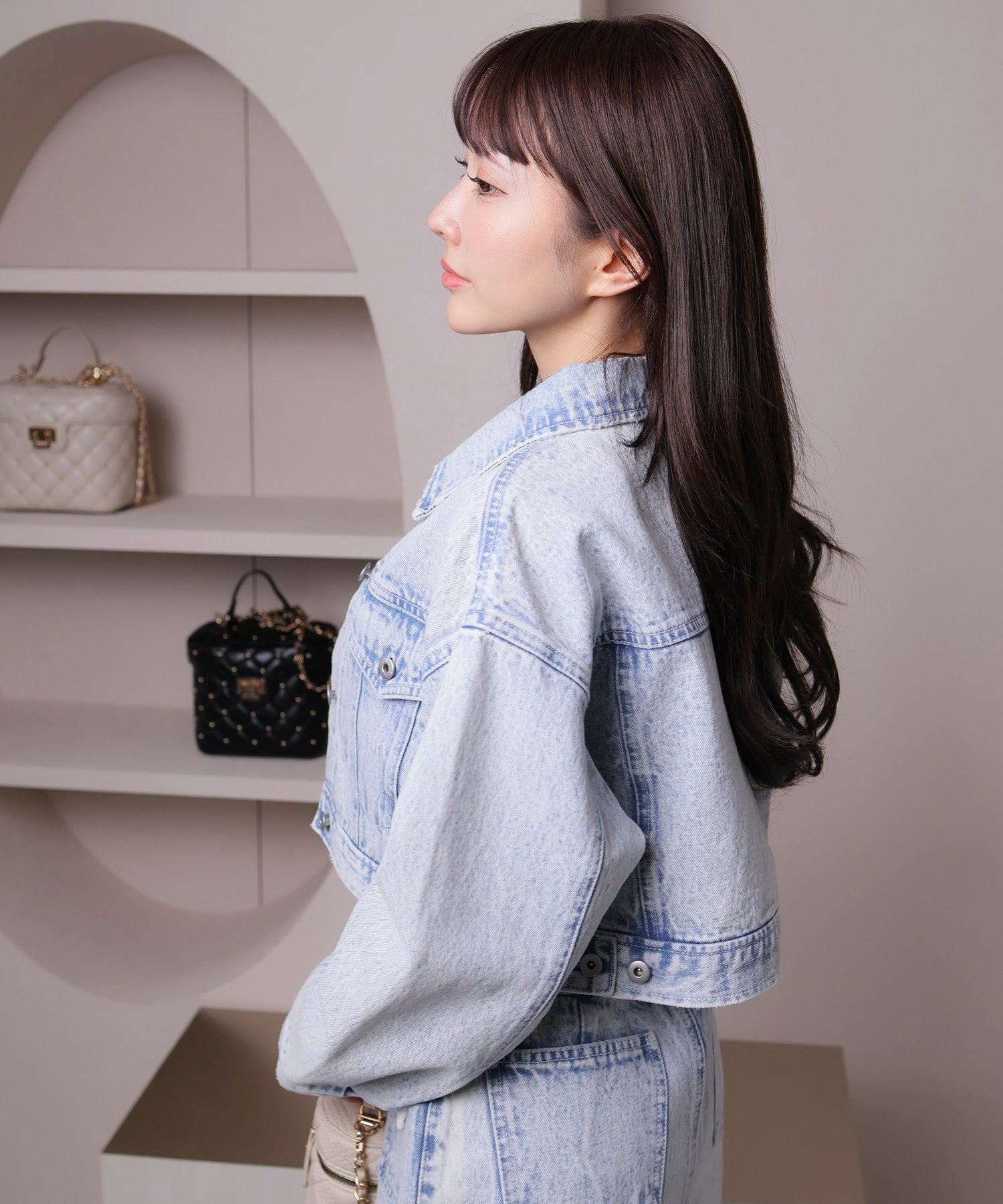 リップサービス LIP SERVICE lady denimクロップドGジャン