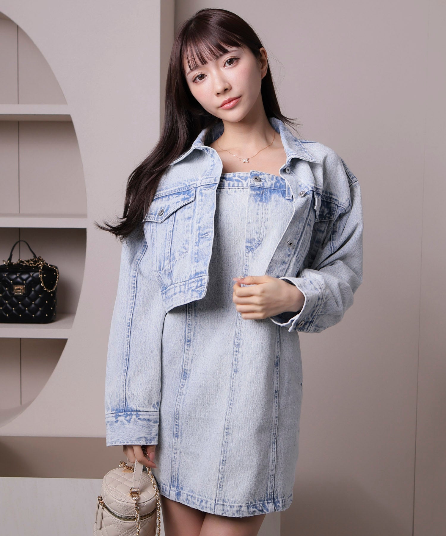 リップサービス LIP SERVICE lady denimクロップドGジャン