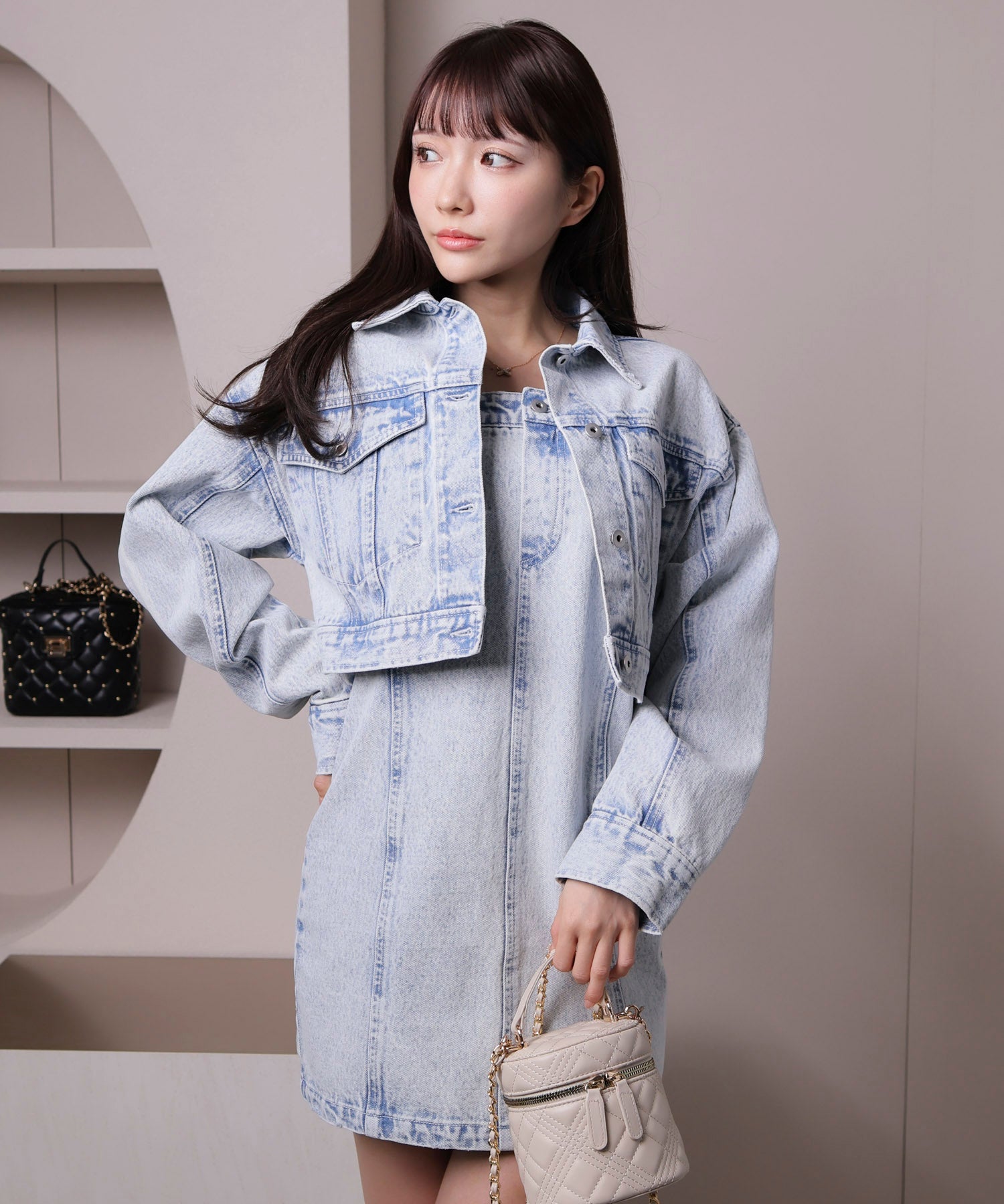 リップサービス LIP SERVICE lady denimクロップドGジャン