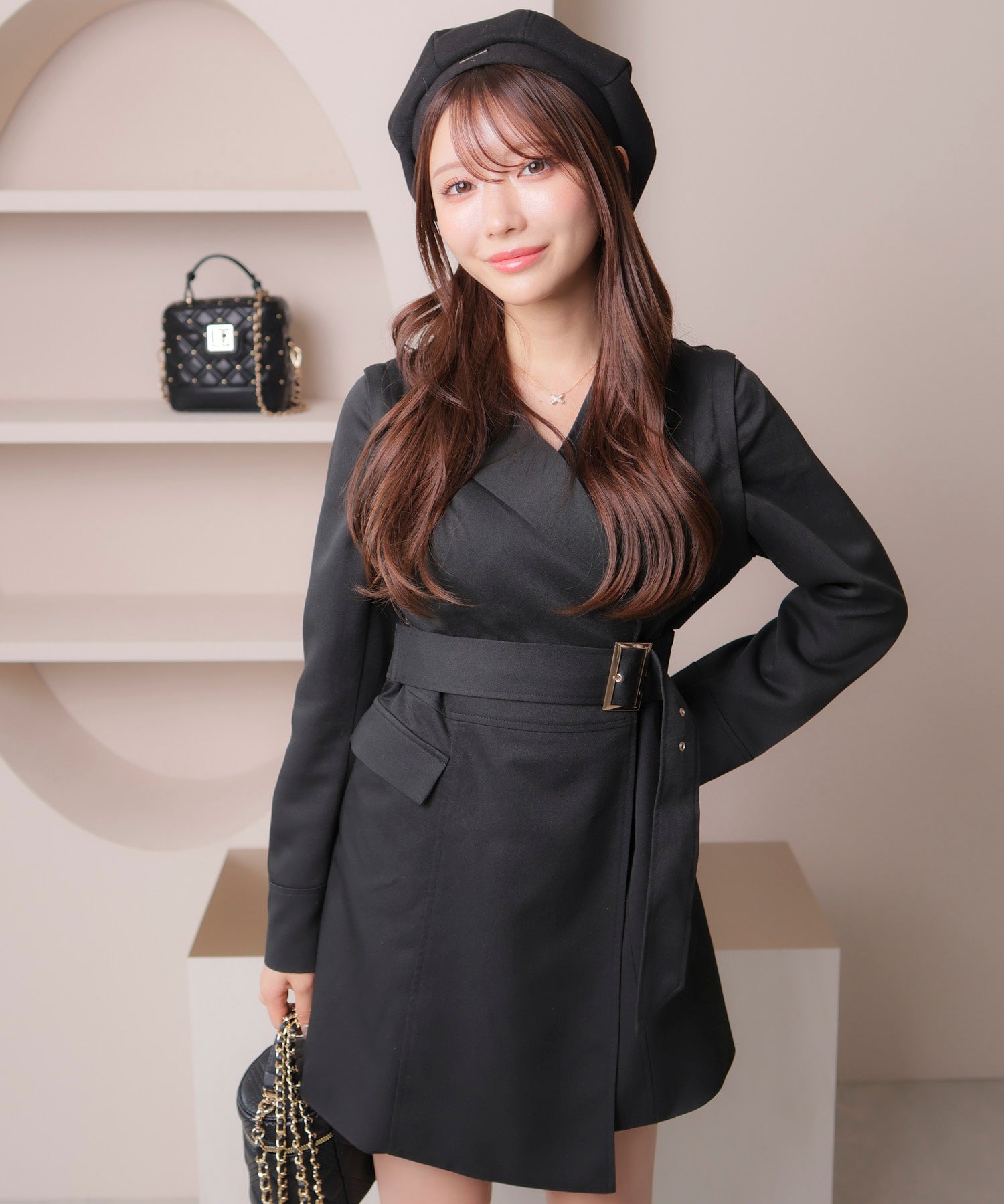 LIP SERVICE 2way Sleeve Side Sheer Jacket Dress