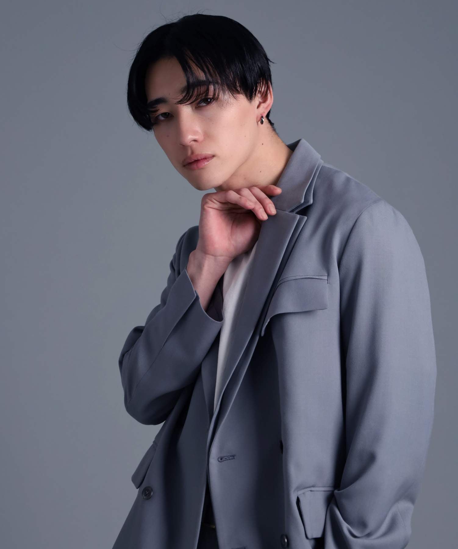 ライオンハート LION HEART 【限定展開】LH-1 カッティングフープピアス/ダイヤモンド/サージカルステンレス316L（金属アレルギー対応） （ライトブラック） ライトブラック