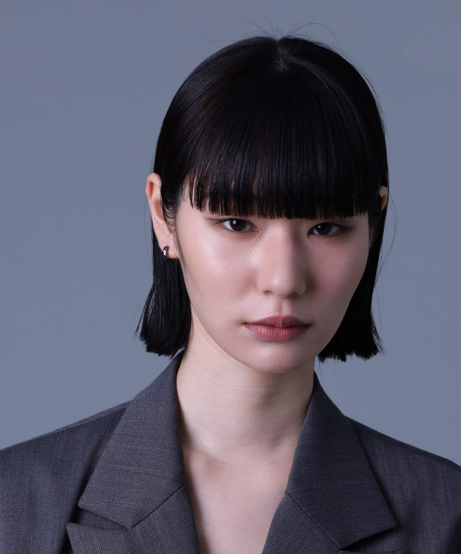 ライオンハート LION HEART 【限定展開】LH-1 カッティングフープピアス/ダイヤモンド/サージカルステンレス316L（金属アレルギー対応） （ライトブラック） ライトブラック