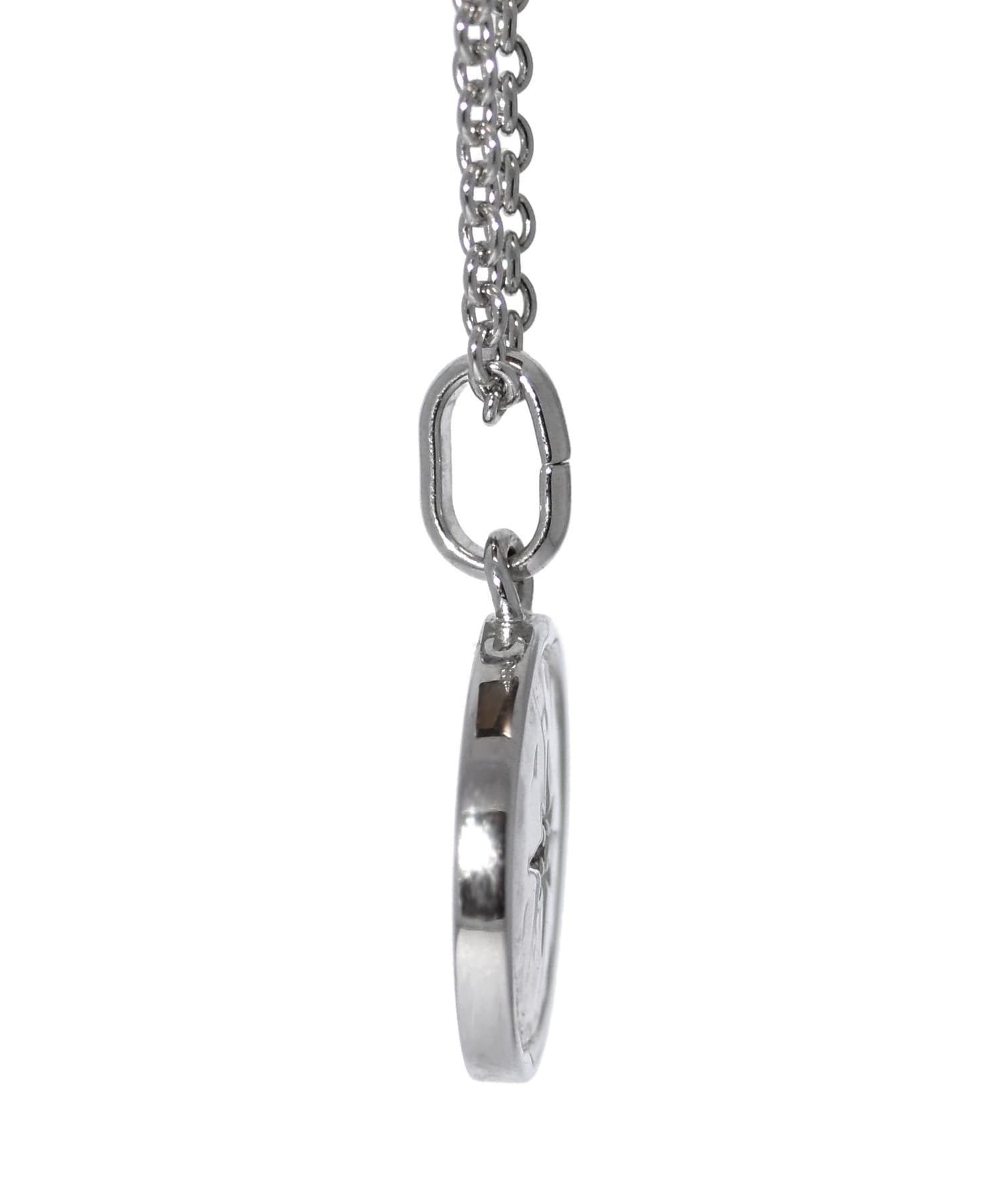 ライオンハート LION HEART 【限定展開】“LH-1”ツチメコインペアネックレス/ダイヤモンド/サージカルステンレス（金属アレルギー対応） （シルバー&ピンク） シルバー