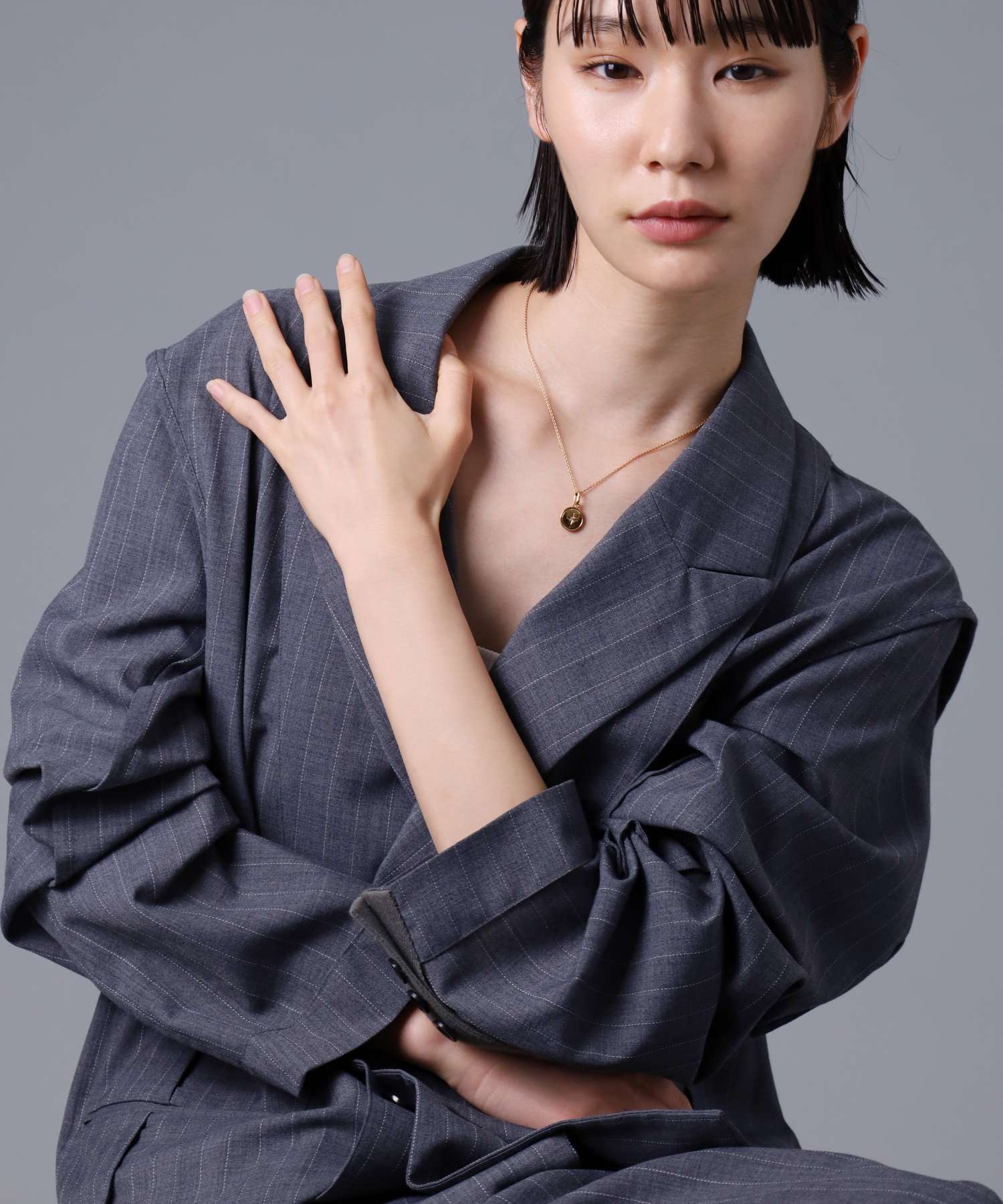 ライオンハート LION HEART 【限定展開】“LH-1”ツチメコインペアネックレス/ダイヤモンド/サージカルステンレス（金属アレルギー対応） （シルバー&ピンク） シルバー