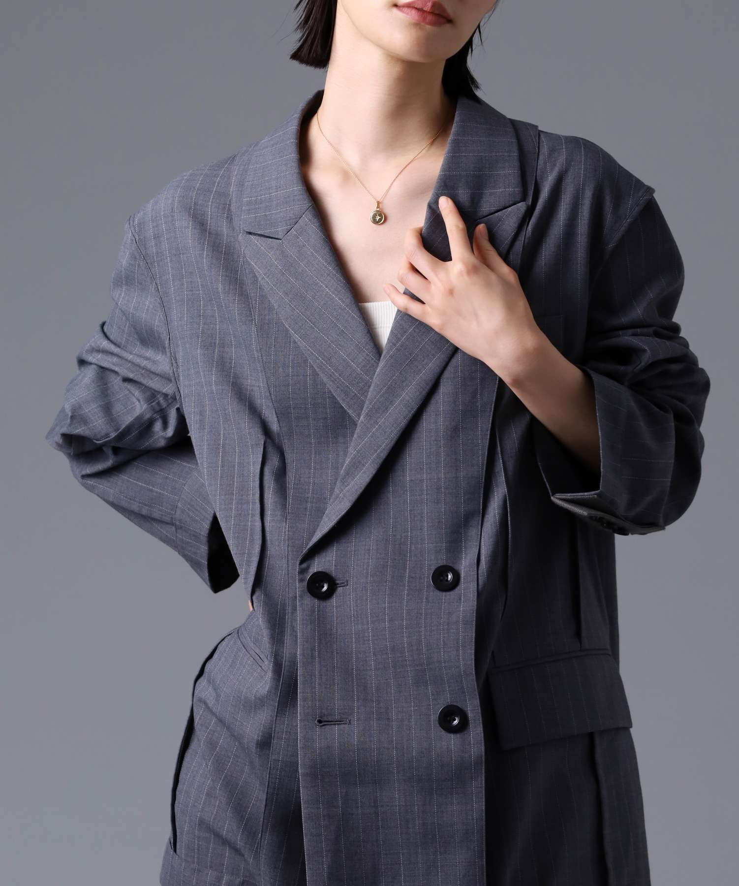 ライオンハート LION HEART 【限定展開】“LH-1”ツチメコインペアネックレス/ダイヤモンド/サージカルステンレス（金属アレルギー対応） （シルバー&ピンク） シルバー