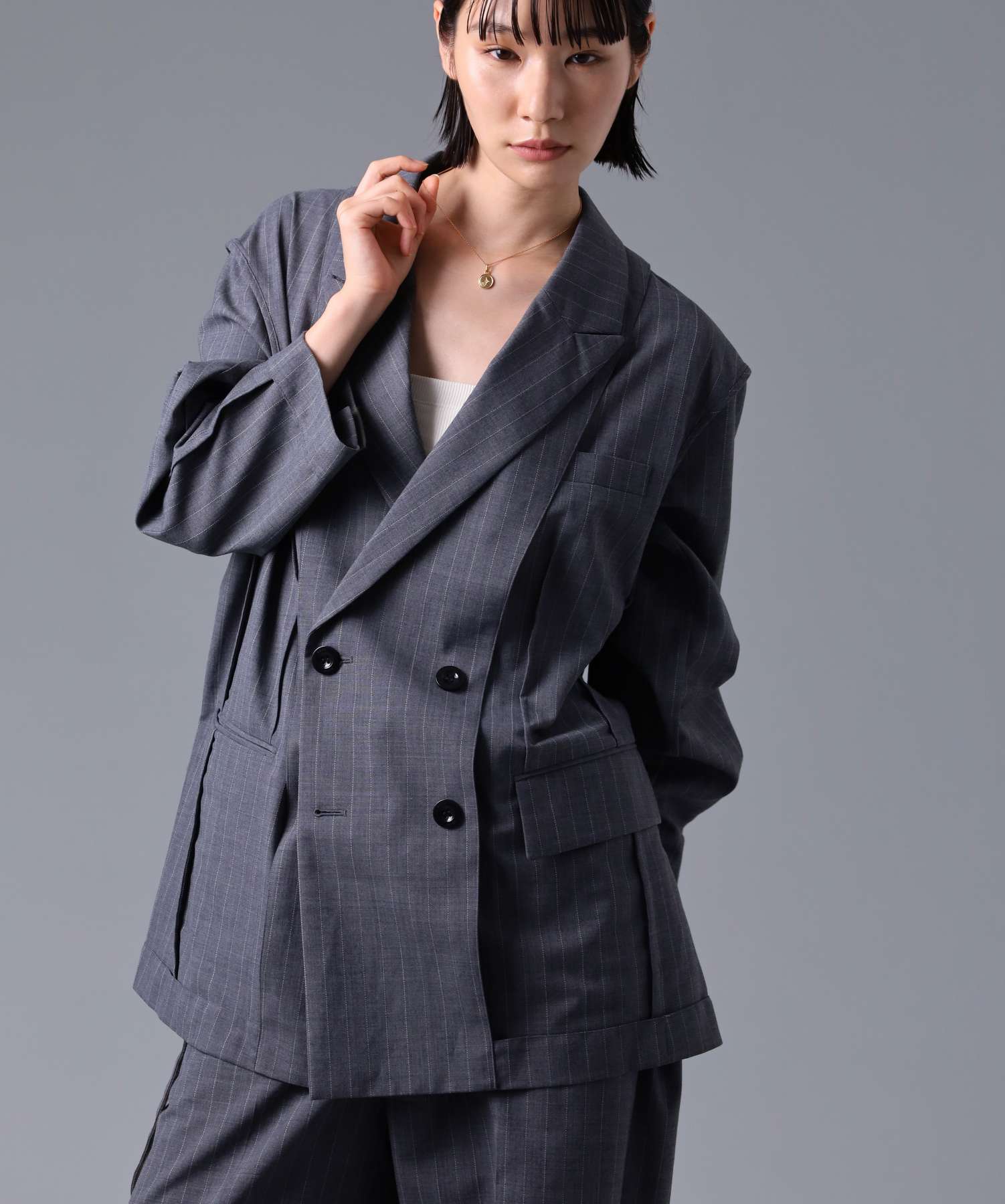 ライオンハート LION HEART 【限定展開】“LH-1”ツチメコインペアネックレス/ダイヤモンド/サージカルステンレス（金属アレルギー対応） （シルバー&ピンク） シルバー