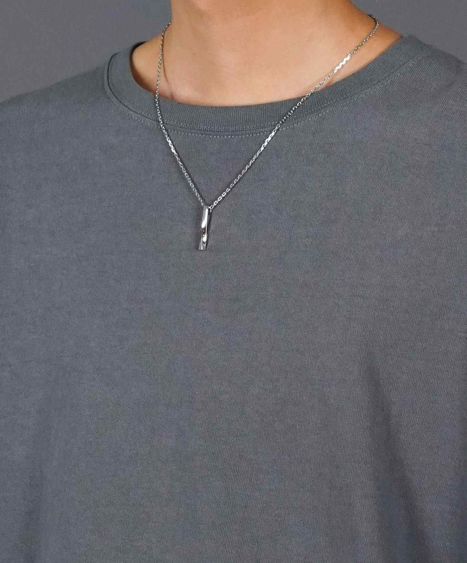 ライオンハート LION HEART 【限定展開】LH-1 ツイストロッドネックレス/サージカルステンレス316L（金属アレルギー対応） （シルバー） シルバー